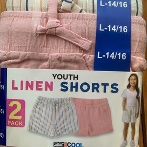 Youth Pink Linen Shorts - 32 Degrees Cool